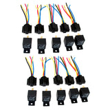 Lot10 New 12 Volt 40 Amp SPDT Automotive Relay with Wires & Harness Socket - V.I.P Digital Presence