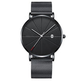 Simple Men's Watch Stainless Steel Mesh Band Watches Classic Quartz Date Wristwatch Casual Luxury Masculino Relogios - V.I.P Digital Presence