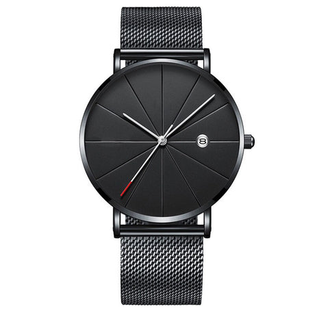 Simple Men's Watch Stainless Steel Mesh Band Watches Classic Quartz Date Wristwatch Casual Luxury Masculino Relogios - V.I.P Digital Presence