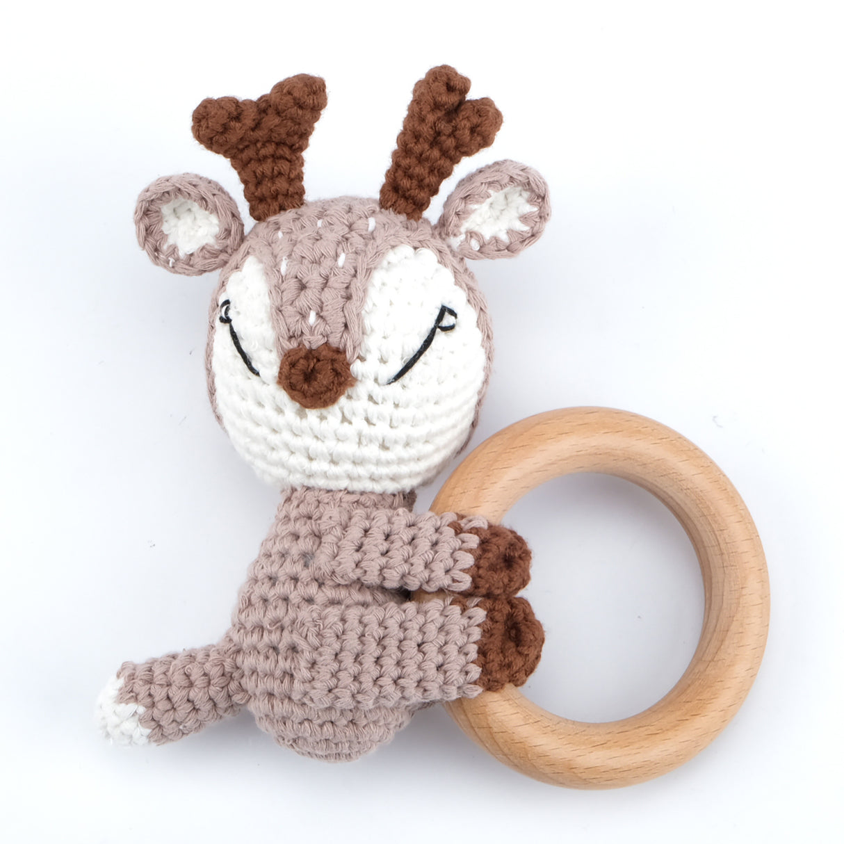 Campana relajante para bebé con nombre tallado, regalo para recién nacido, regalo para el baño, muñeca de dibujos animados tejida