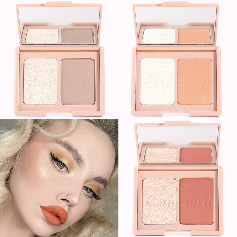 CmaaDU Two-tone blush highlighter and contouring palette - V.I.P Digital Presence