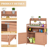 Outdoor gardening workbench with large storage cabinets and a rooftop terrace - V.I.P Digital Presence