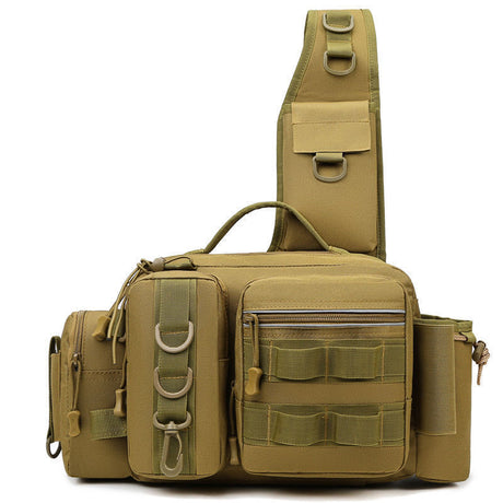 Men's Fishing Backpack: Equipped with bait box, equipment storage bag, pole holder, sling & shoulder bag design. - V.I.P Digital Presence