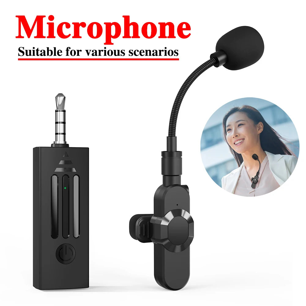 K35D Wireless Microphone 3.5mm Collar style Teacher Classroom Bee Amplifier Extended Video Receiver - V.I.P Digital Presence