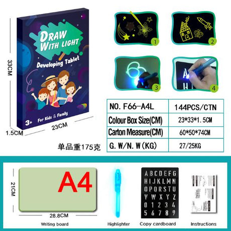 Draw With Light Fun  Glowing Paint Glow Light Tablet Draw With Light Fun And Developing Toy - V.I.P Digital Presence