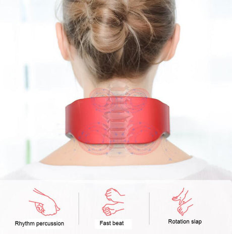 USB Rechargeable 4 Heads Cervical Spondylosis Massager Intelligent Whole Body Meridian Massage Pulse Kneading Heating Neck Protector - V.I.P Digital Presence
