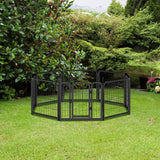 8-panel dog fence, 24 inch small dog pet fence, portable indoor pet game fence. Black, 22.2 inches wide x 23.6 inches high. - V.I.P Digital Presence