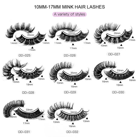 New DD Russian Large Roll Grafting Free False Eyelashes 10 Pairs Of Multi-Layer Thick Cross Mink Like Eyelashes - V.I.P Digital Presence