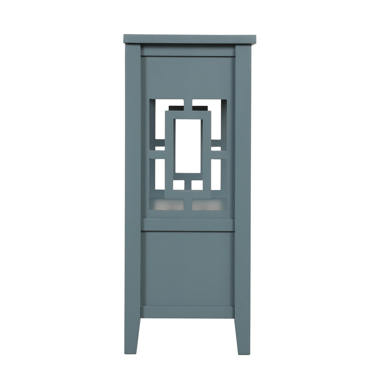 36'' Farmhouse Pine Wood Console Table Entry Sofa Table with 4 Drawers & 1 Storage Shelf ( Blue) - V.I.P Digital Presence