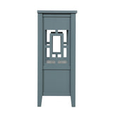 36'' Farmhouse Pine Wood Console Table Entry Sofa Table with 4 Drawers & 1 Storage Shelf ( Blue) - V.I.P Digital Presence