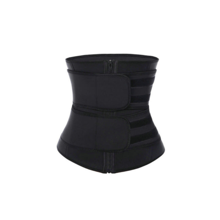 Cross-border sports women's waist trainer slimming belt sweaty adjustable zipper reinforced body shaping abdominal belt - V.I.P Digital Presence