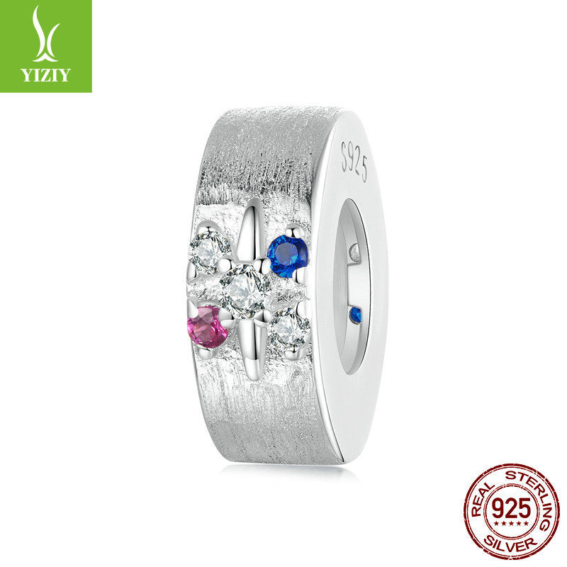 Yinziyun Original Starry Silicone Positioning DIY Bracelet with Separated Beads, niche s925 Silver Brushing Effect Bracelet Beads - V.I.P Digital Presence