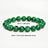 Vintage malachite beaded bracelet stacking style green bracelet men and women elastic jewelry - V.I.P Digital Presence