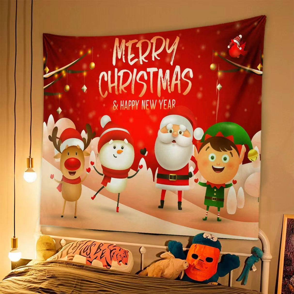 New Christmas Background Cloth, Christmas Tapestry, Christmas Party Event Decoration Hanging Cloth, Christmas Hanging Cloth - V.I.P Digital Presence