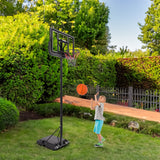 Basketball Hoop Basketball System 4.76-10ft Height Adjustable with 4 Basketball, Net Pocket, Inflator Set - V.I.P Digital Presence