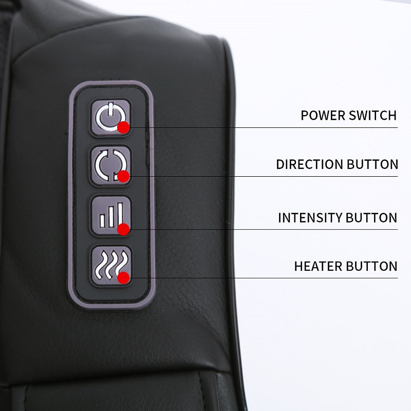 LUYAO LY-580A+1 shiatsu deep kneading heated Neck shoulder back body massager massage belt shawl massage machine - V.I.P Digital Presence