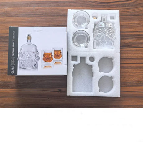 High borosilicate heat-resistant and cold resistant glass wine bottle Star Wars White Soldier glass wine bottle creative decanter liquor dispenser - V.I.P Digital Presence