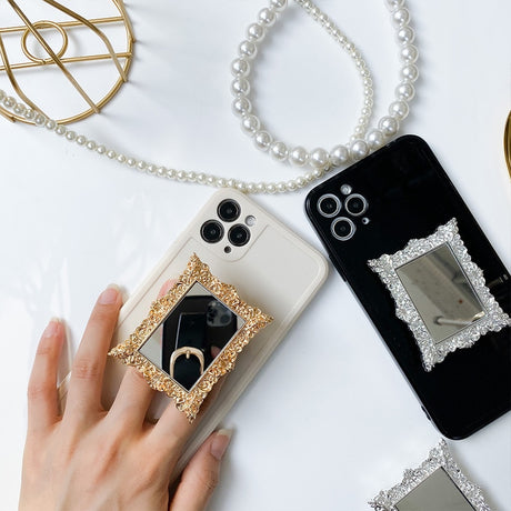 Ins Pattern Mirror Grip Tok Plating Mobile Phone Holder Extension Bracket Suitable for IPhone Samsung Mobile Phone Accessories - V.I.P Digital Presence