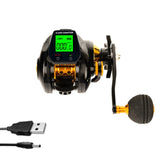 7.2:1 Digital Fishing Baitcasting Reel With Accurate Line Counter Large Display Bite Alarm Counting or Carbon Sea Fishing Rod - V.I.P Digital Presence