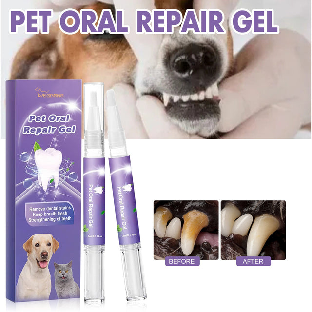 Pet Oral Care Gel for Deep Cleaning of Dog and Cat Teeth Stains and Oral Hygiene - V.I.P Digital Presence