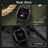 Reloj inteligente ROCK resistente para hombre, deportivo, resistente al agua, con monitor de actividad física y presión arterial. 