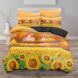 Sunflower 3D digital print set of 3 pieces/2 pieces