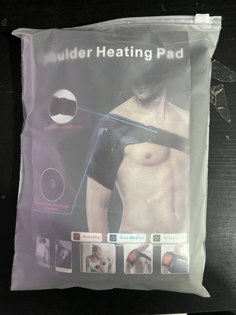 Shoulder therapy electric heated shoulder wrap brace vibration massage powered by portable charger - V.I.P Digital Presence