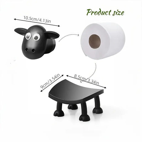 Cute sheep shaped toilet paper holder suitable for fashionable home decoration tissue box storage bathroom accessories decoration rack - V.I.P Digital Presence