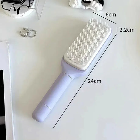 Automatic Cleaning Rotating Lifting Comb Self Cleaning Hairbrush Rotating Retractable Anti Static Massage Comb Scalp Hair Comb - V.I.P Digital Presence