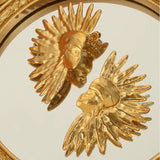 Geometric jewelry with wrinkled texture Indian style design titanium steel gold-plated earrings - V.I.P Digital Presence