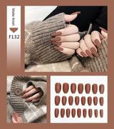 Nail Art Fake Nails Stiletto Tips Clear Press on Long False with Glue Coffin Stick Display Full Cover Artificial Designs Matte - V.I.P Digital Presence