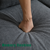 Convertible Sectional Sofa with Storage,L-shaped sofa Modern Linen Fabric Sectional Couches for Living Room,Gray - V.I.P Digital Presence