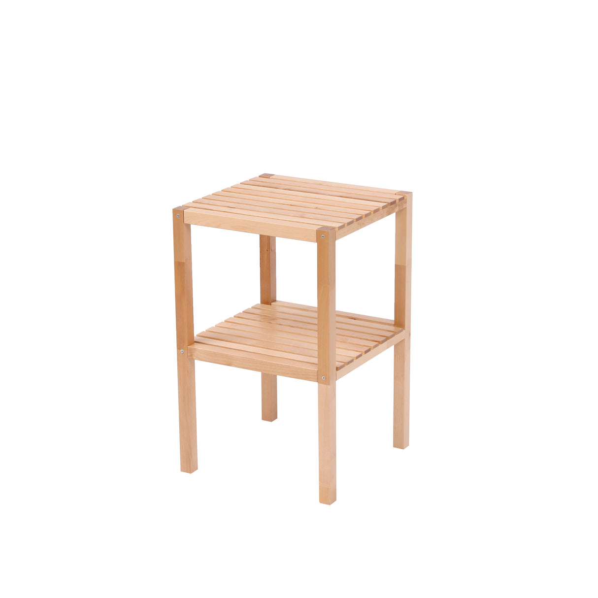 2-Tier Birch Bathroom Shelf, Narrow Shelving Unit, Multifunctional Storage Rack, Corner Rack, for Kitchen Natural - V.I.P Digital Presence