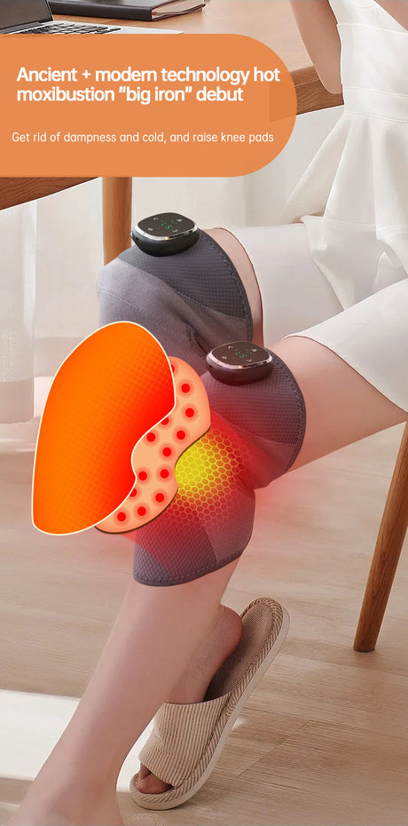 Heated Knee Brace Wrap Pad Dual-use Thermostat Usb Heating Knee Pads For Knee Sprains Strains Arthritis with massage - V.I.P Digital Presence