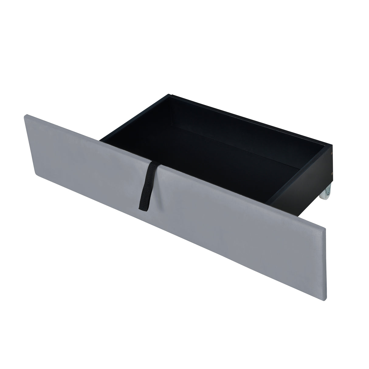 Queen Size Velvet Upholstered Platform Bed with 2 Drawers and 1 Twin XL Trundle- Gray - V.I.P Digital Presence