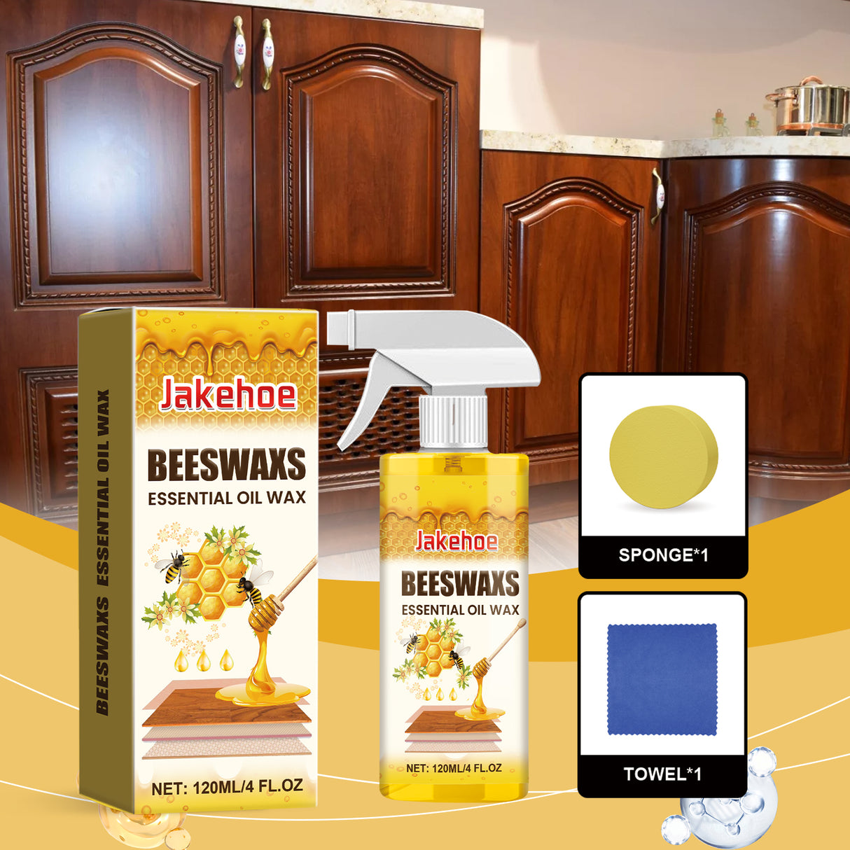 Wood Polishing Beeswax Spray Curing Furniture Polishing Color Protection Nourishing Anti-Cracking Wood Spray - V.I.P Digital Presence