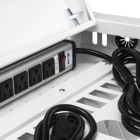 16 Bay Charging Cabinet for Laptop Chromebook Locking Charging Station-WHITE - V.I.P Digital Presence