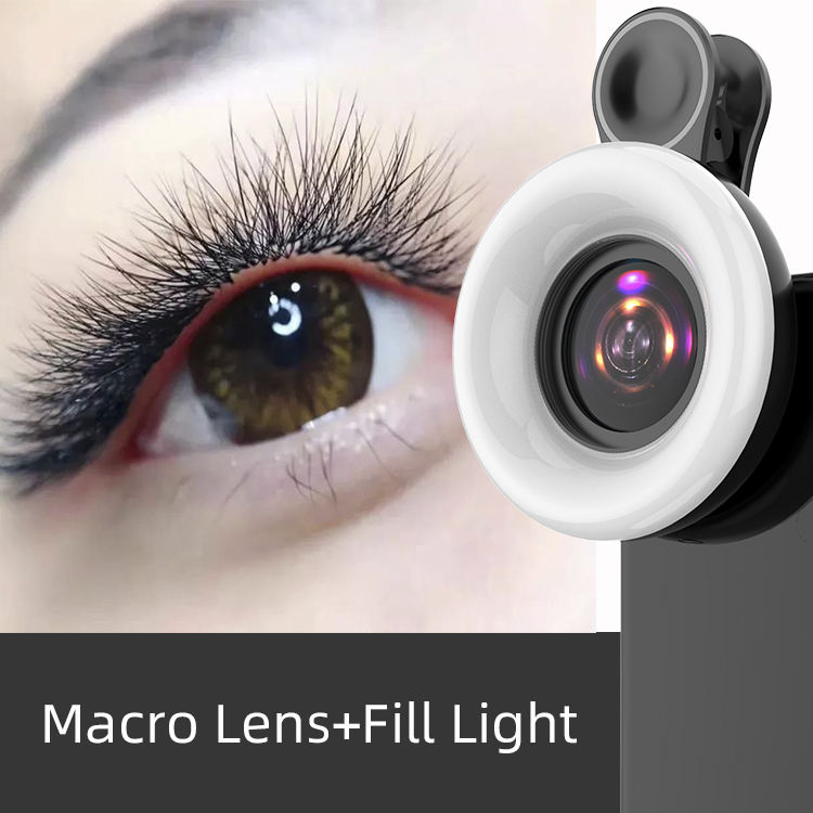 Mobile Phone Lens 15x Macro Lens Beauty Shooting Eyelashes Nails Make-Up Makeup Photo Fill Light LQ190 - V.I.P Digital Presence