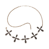 Gothic style spider web iron chain body chain retro carved sunflower alloy waist chain - V.I.P Digital Presence