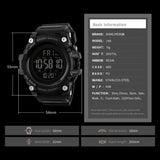 SKMEI 1384 Countdown Stopwatch Sport Watch Mens Watches Top Brand Luxury Men Wrist Watch Waterproof LED Electronic Digital Male Watch - V.I.P Digital Presence