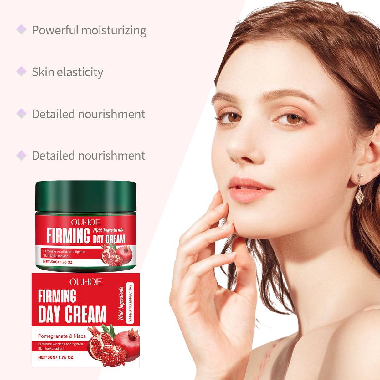 Moisturizing Cream Lightens Fine Lines, Brightens Skin, Moisturizes Tender Skin And Improves Skin Quality