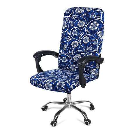 Stretch Printed Computer Office Chair Covers Soft Fit Universal Desk Rotating Slipcovers Removable Washable Anti-Dust Spandex - V.I.P Digital Presence