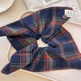 Contrast Plaid Elastic Hair Scrunchy - V.I.P Digital Presence
