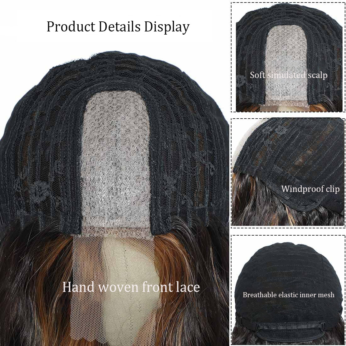European and American Small Lace Wig Headsets with Intermediate Color Small Lace Center Split Large Wavy Long Curly Wigs - V.I.P Digital Presence
