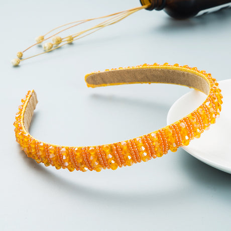 Hand Woven Beaded Headband Female Baroque Beaded Hair Binding Korean Version Net Red Wash Face Hair Accessories - V.I.P Digital Presence