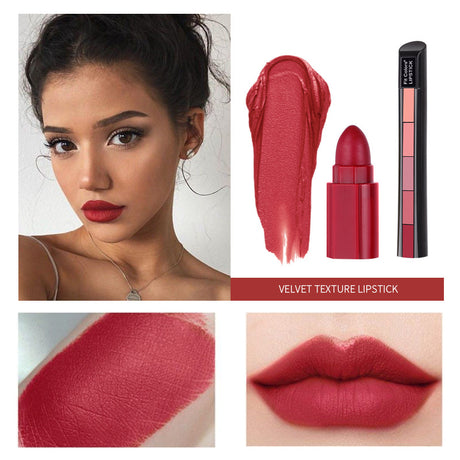 Fit Colors Matte 5-Color Lipstick Combination 5 Matte Velvet Color Non-Stick Cup Lip Gloss Lipstick - V.I.P Digital Presence