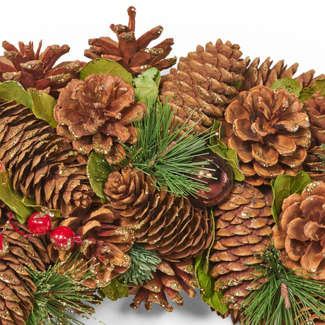 *CLEARANCE SALE* 18.5'' PINE CONE WREATH - V.I.P Digital Presence