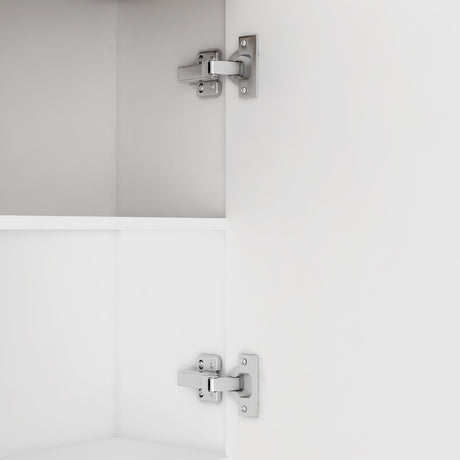 Farmhouse Bar Cabinet with Sliding Barn Door, Large Kitchen BuffetRustic Coffee Bar Sideboard Table,White - V.I.P Digital Presence