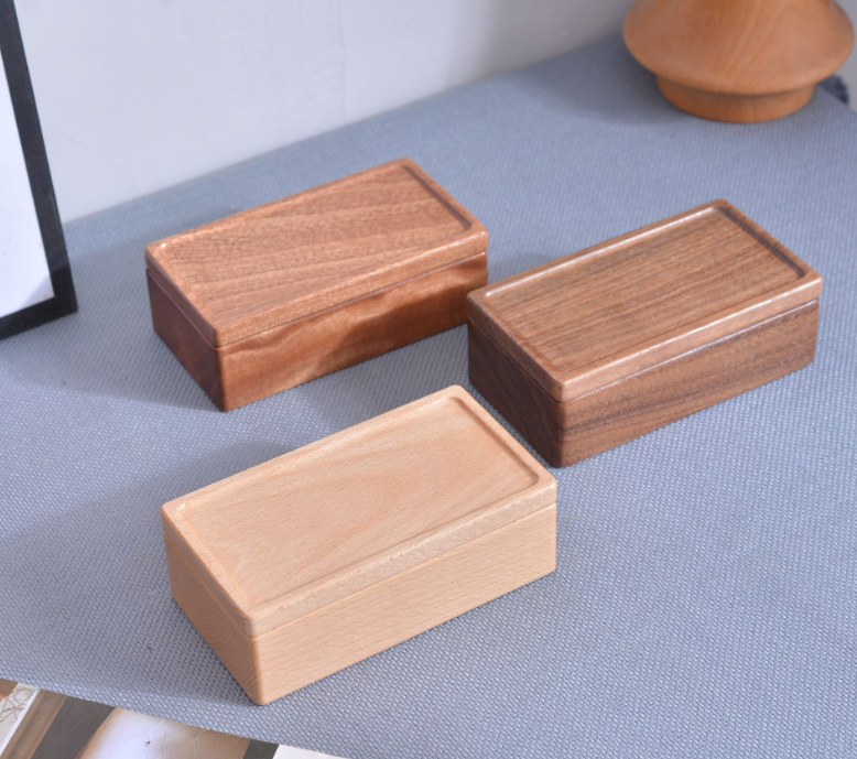 Simple multi grid solid wood jewelry box earrings necklaces rings jewelry storage box wooden jewelry box - V.I.P Digital Presence