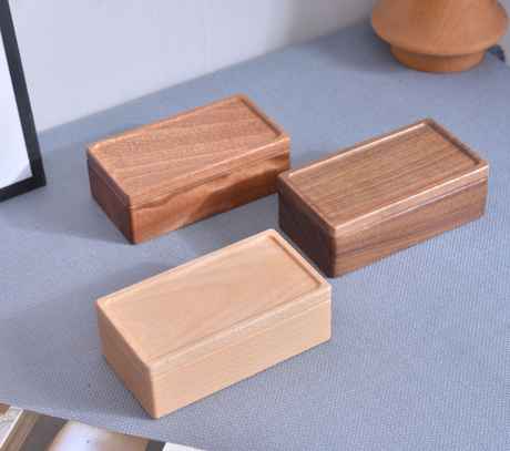 Simple multi grid solid wood jewelry box earrings necklaces rings jewelry storage box wooden jewelry box - V.I.P Digital Presence